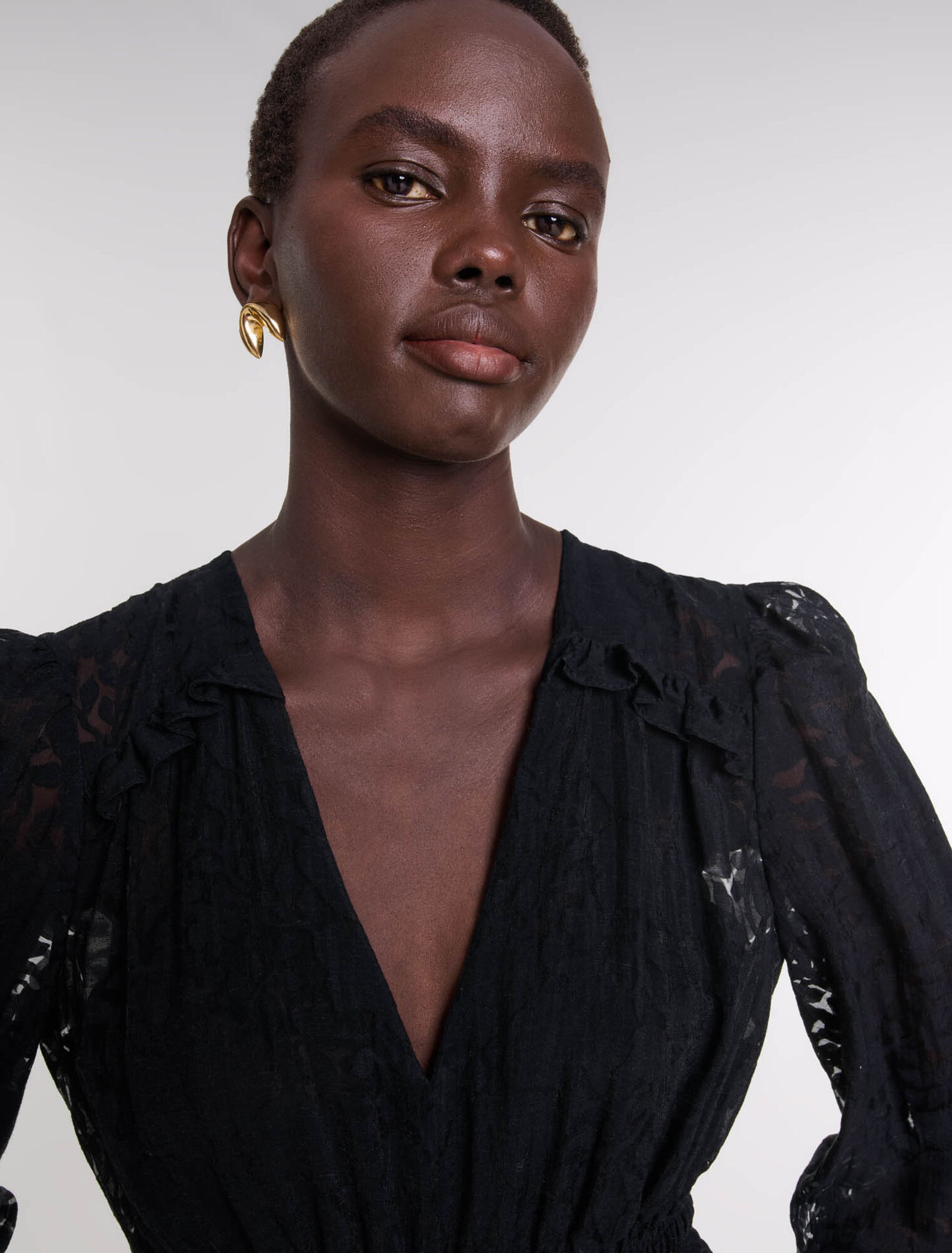 Robe trompe l'œil à motif