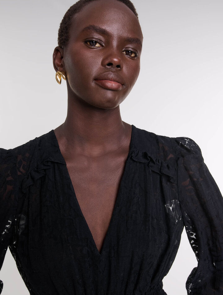 Robe trompe l'œil à motif