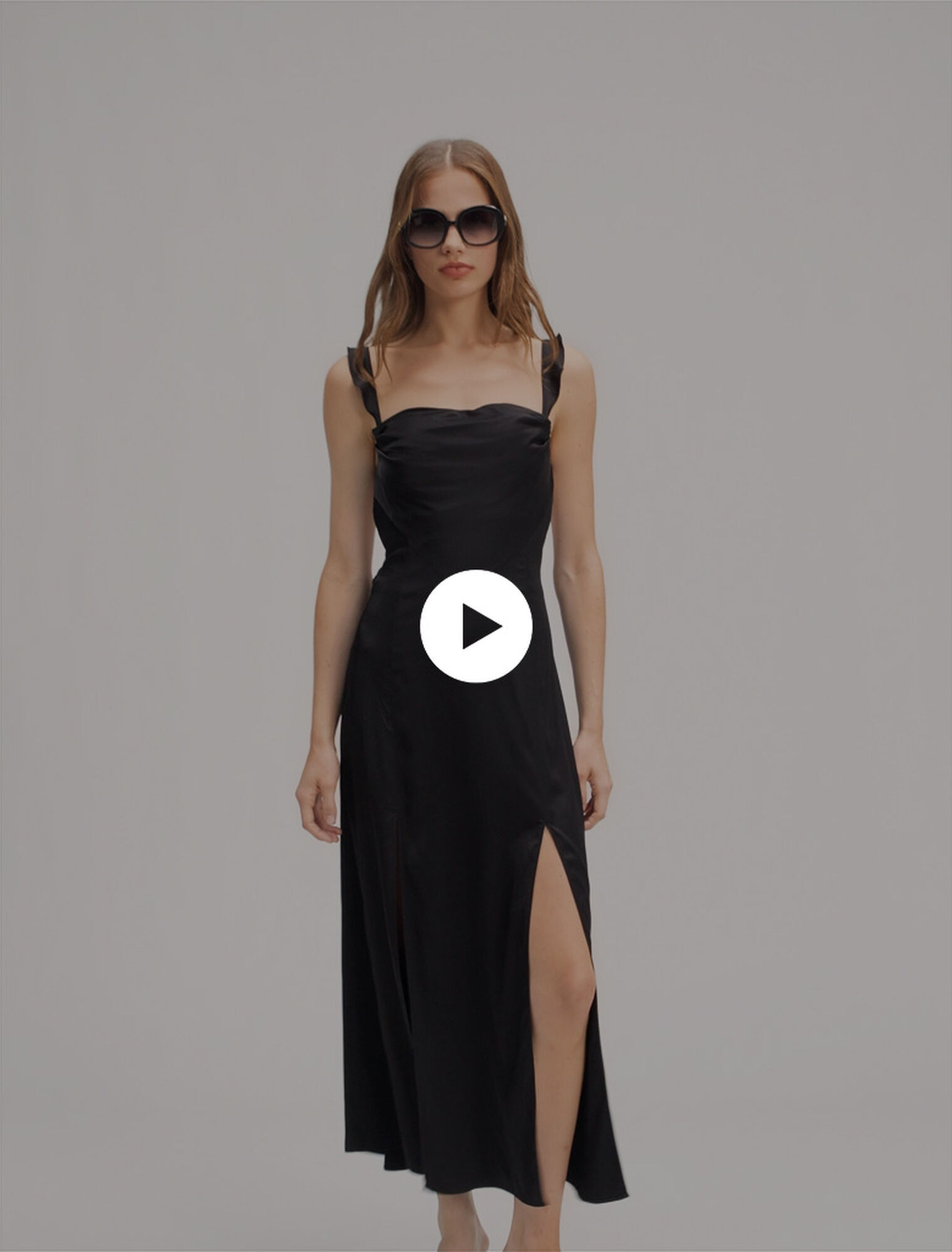 Satin-look maxi dress
