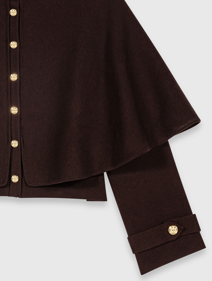 Cardigan effet cape