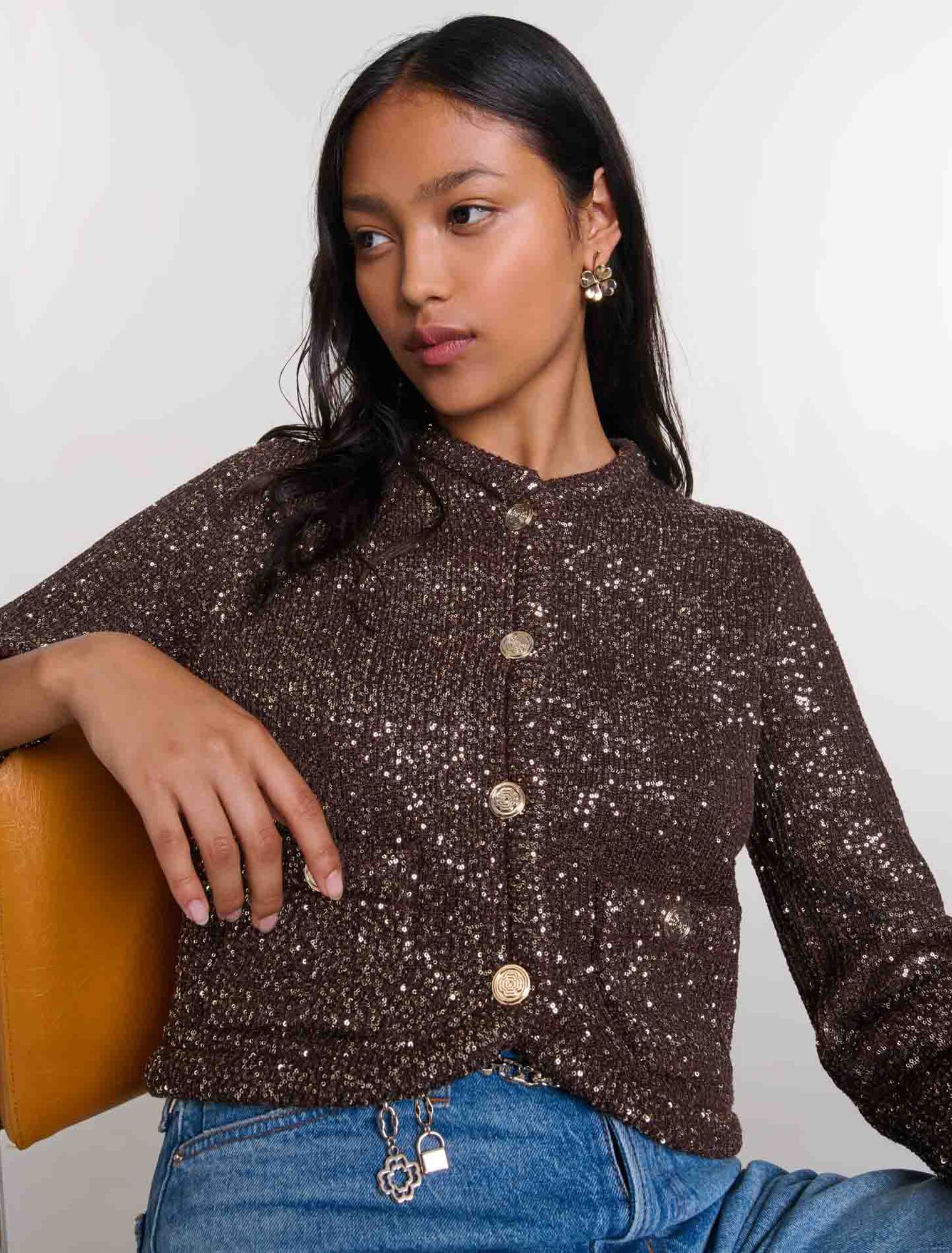 Cardigan à sequins