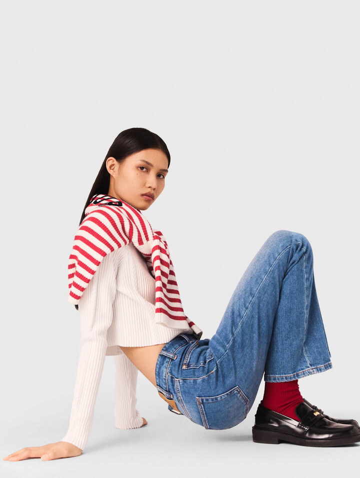 Jean denim à poches