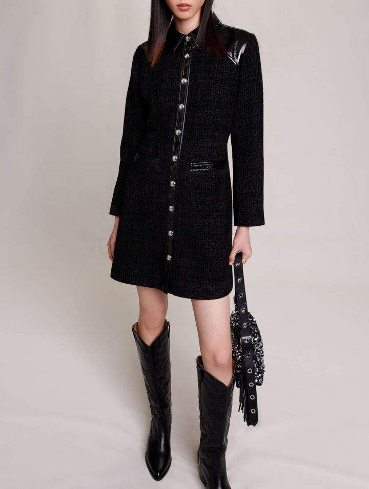 Robe courte en tweed