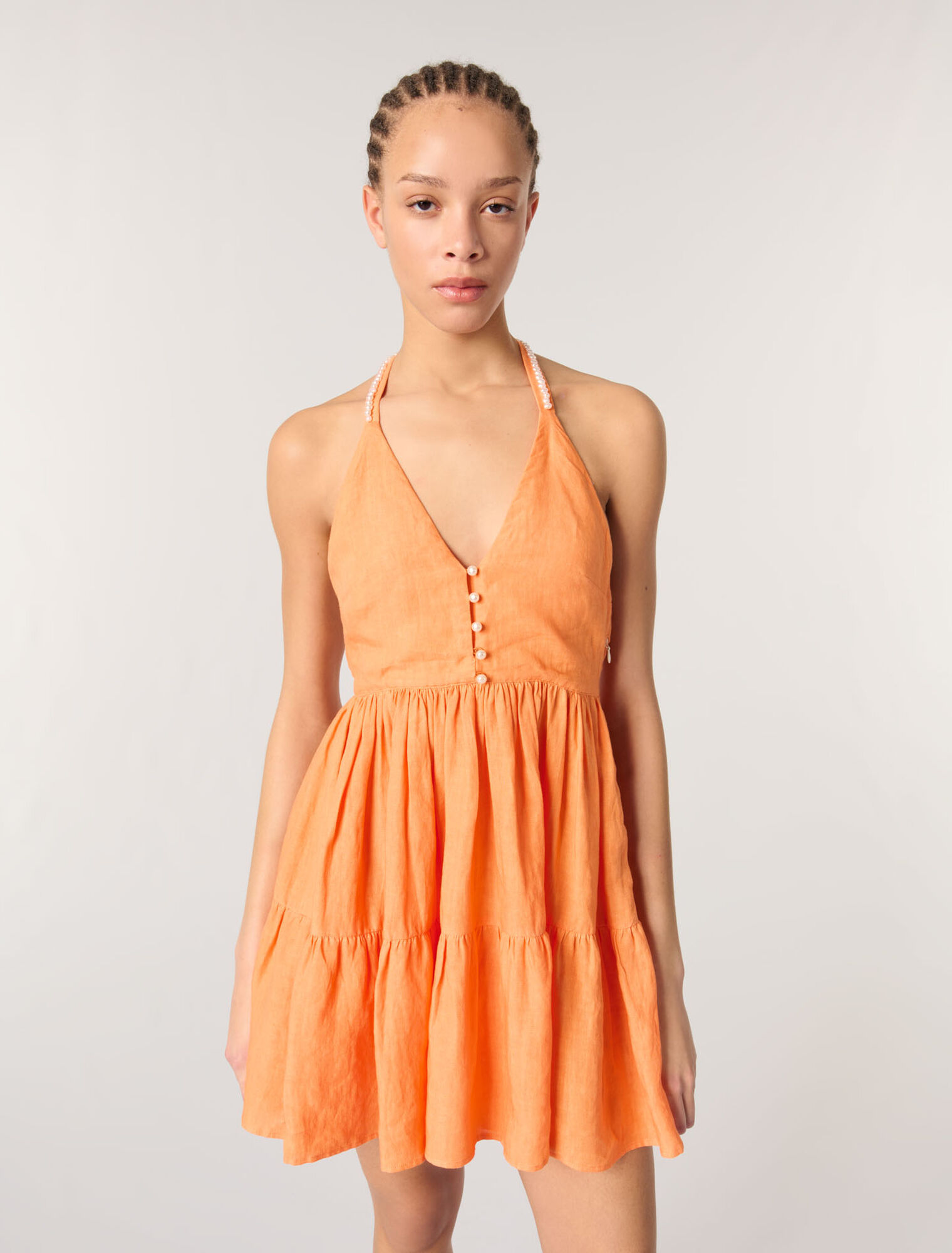 Robe courte en lin