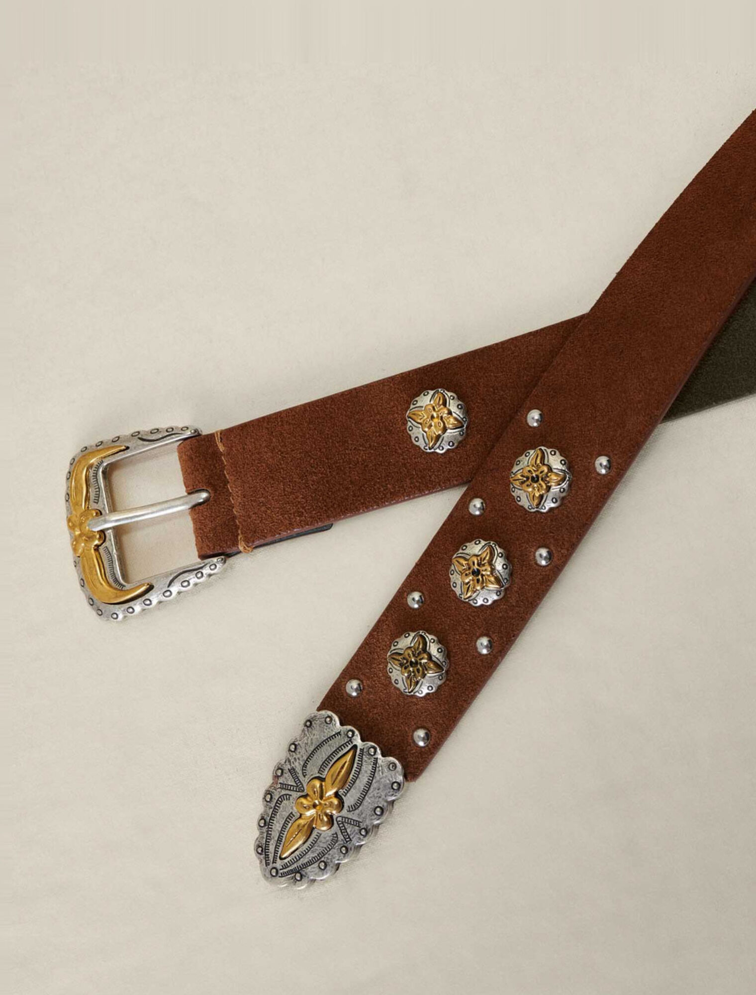 Suede Western belt