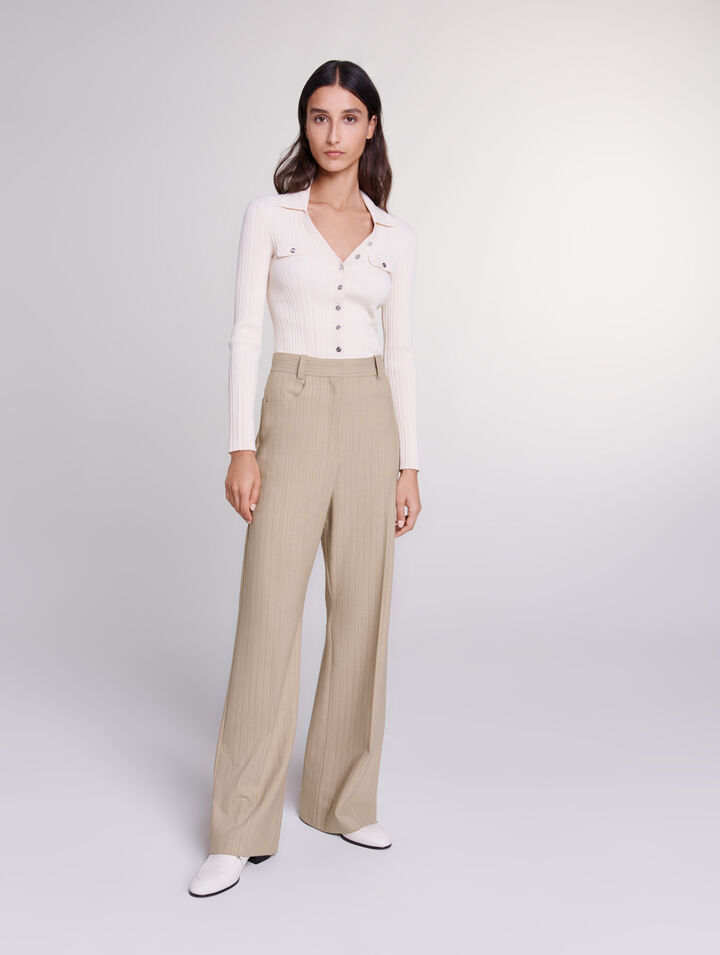 High-waisted trousers