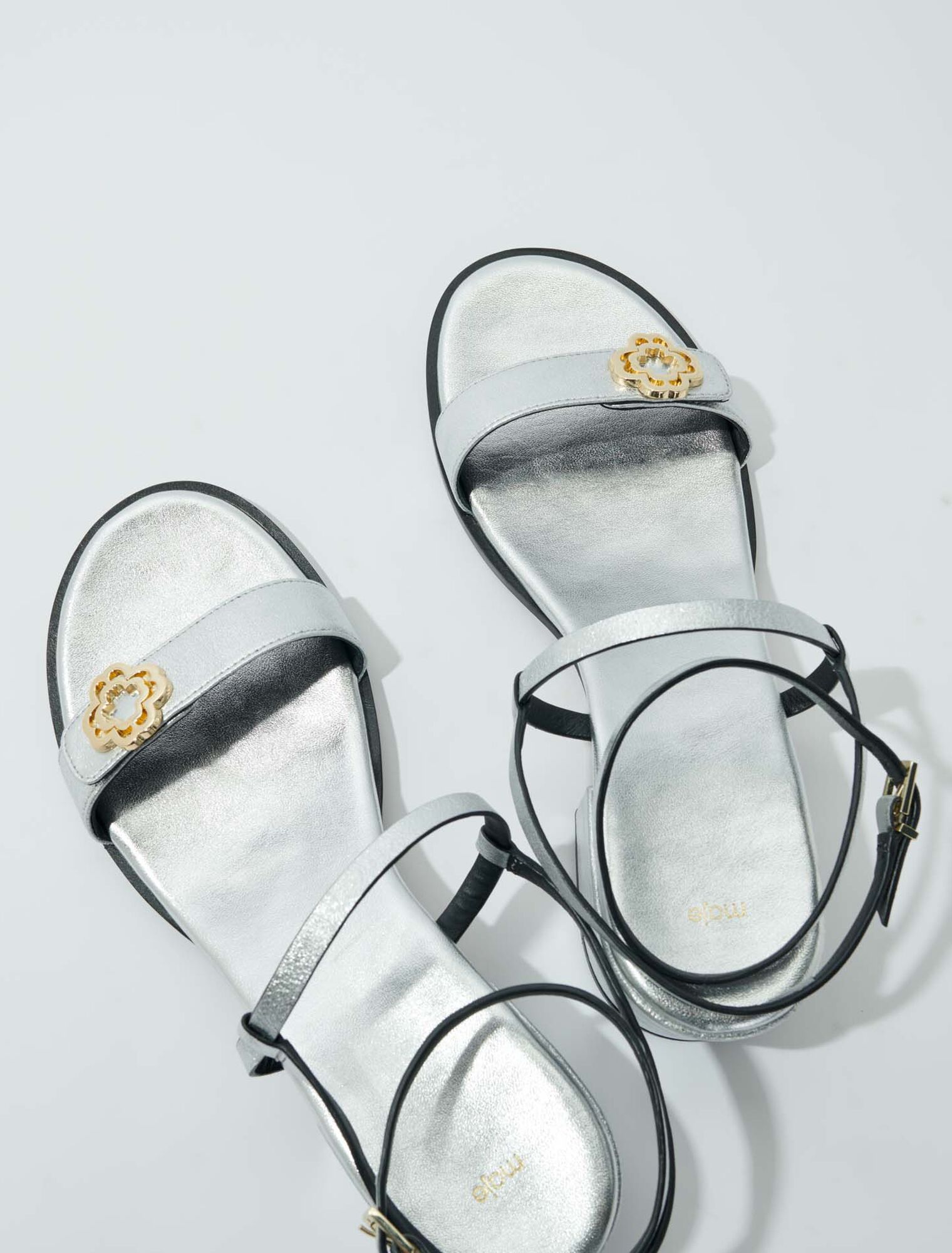 Sandales à brides en cuir