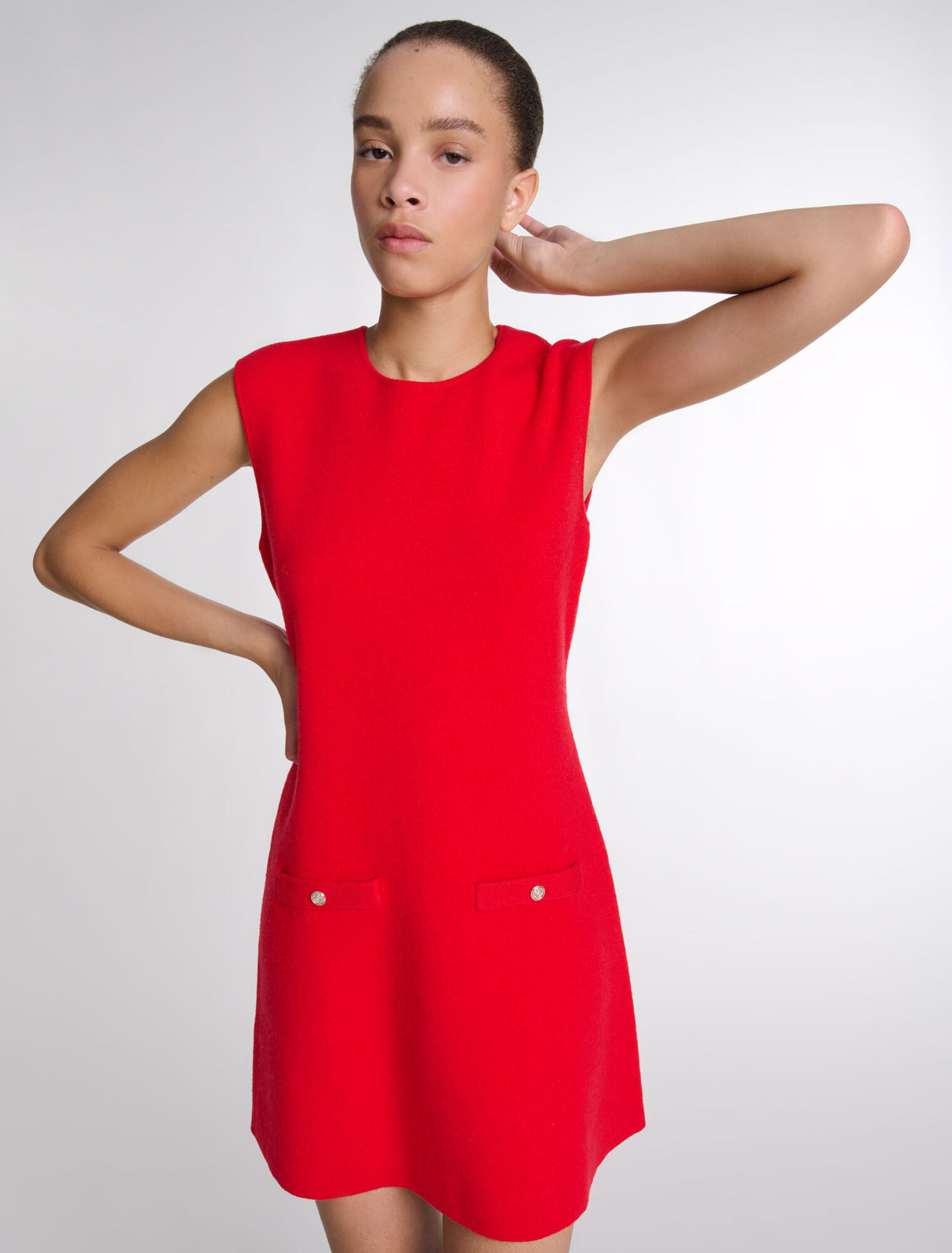Robe courte 2-en-1 en maille