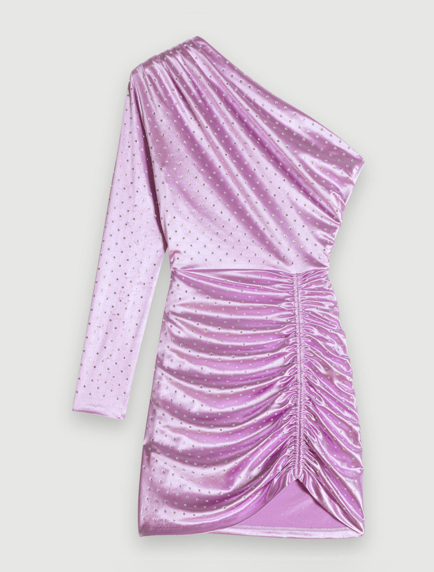 Asymmetrical satin dress