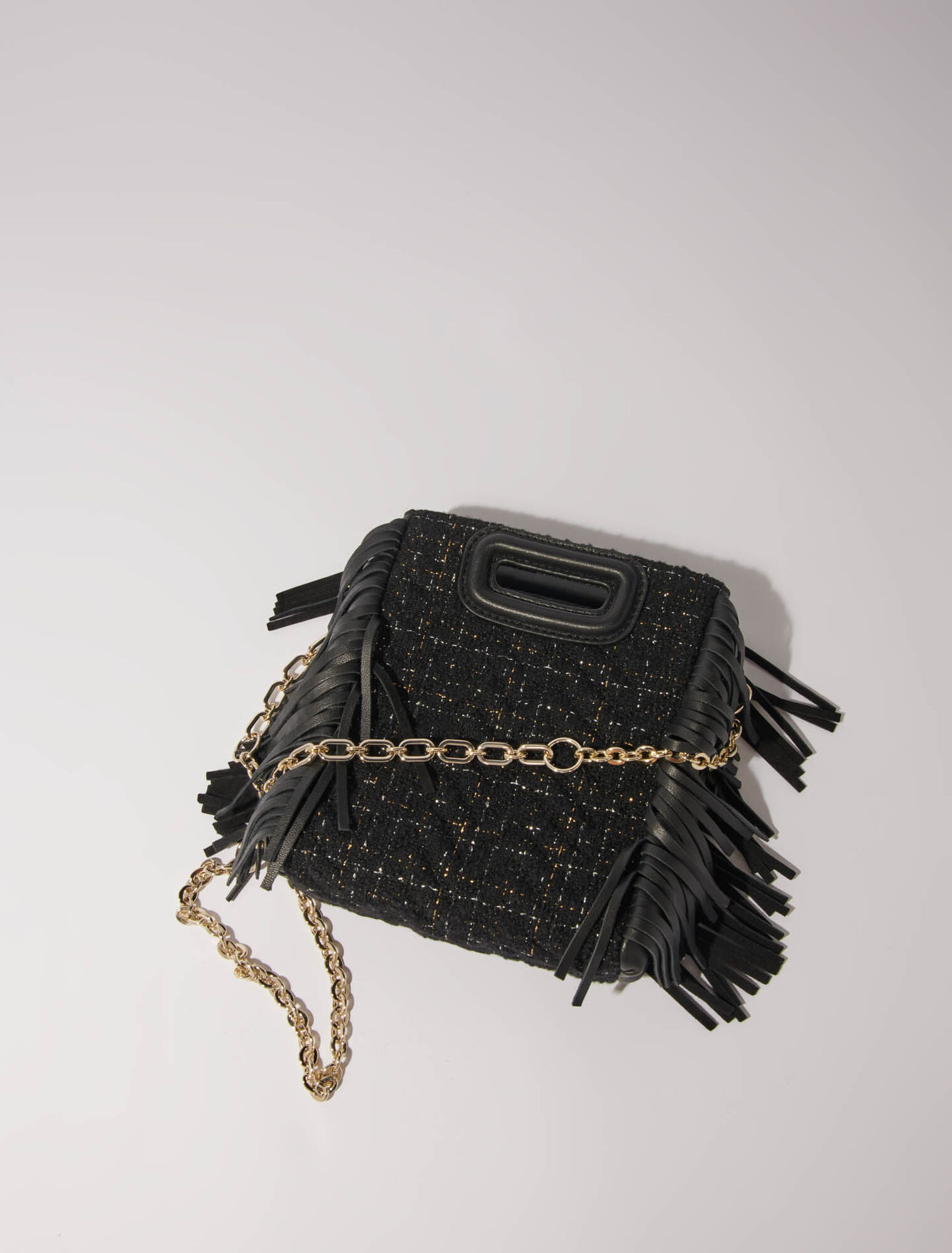 Sac M mini en tweed matelassé