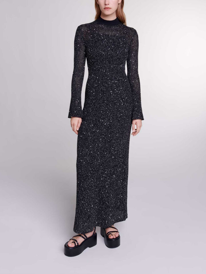 Robe longue en maille