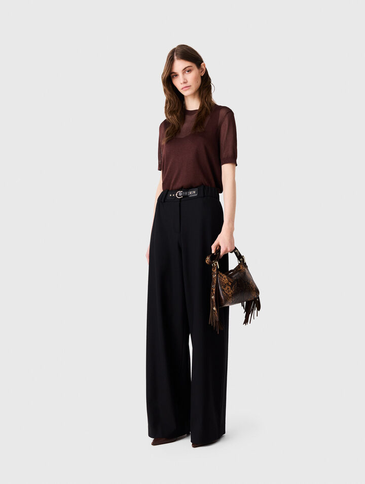 Pantalon tailleur &agrave; jambes larges