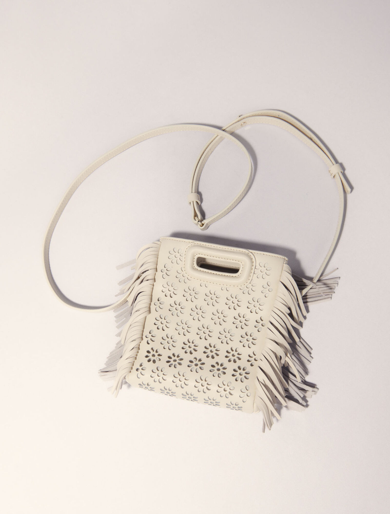 Sac M mini en cuir perforé