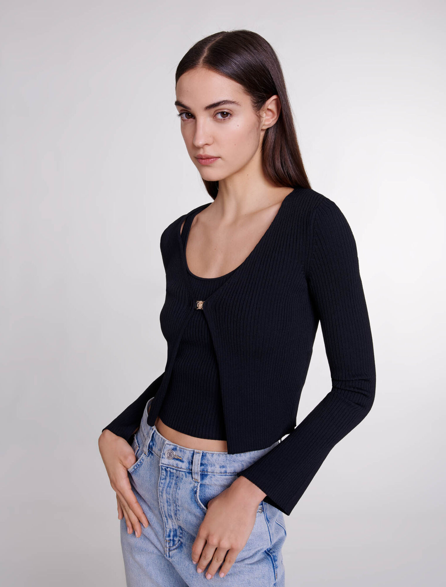 Twin set en maille stretch