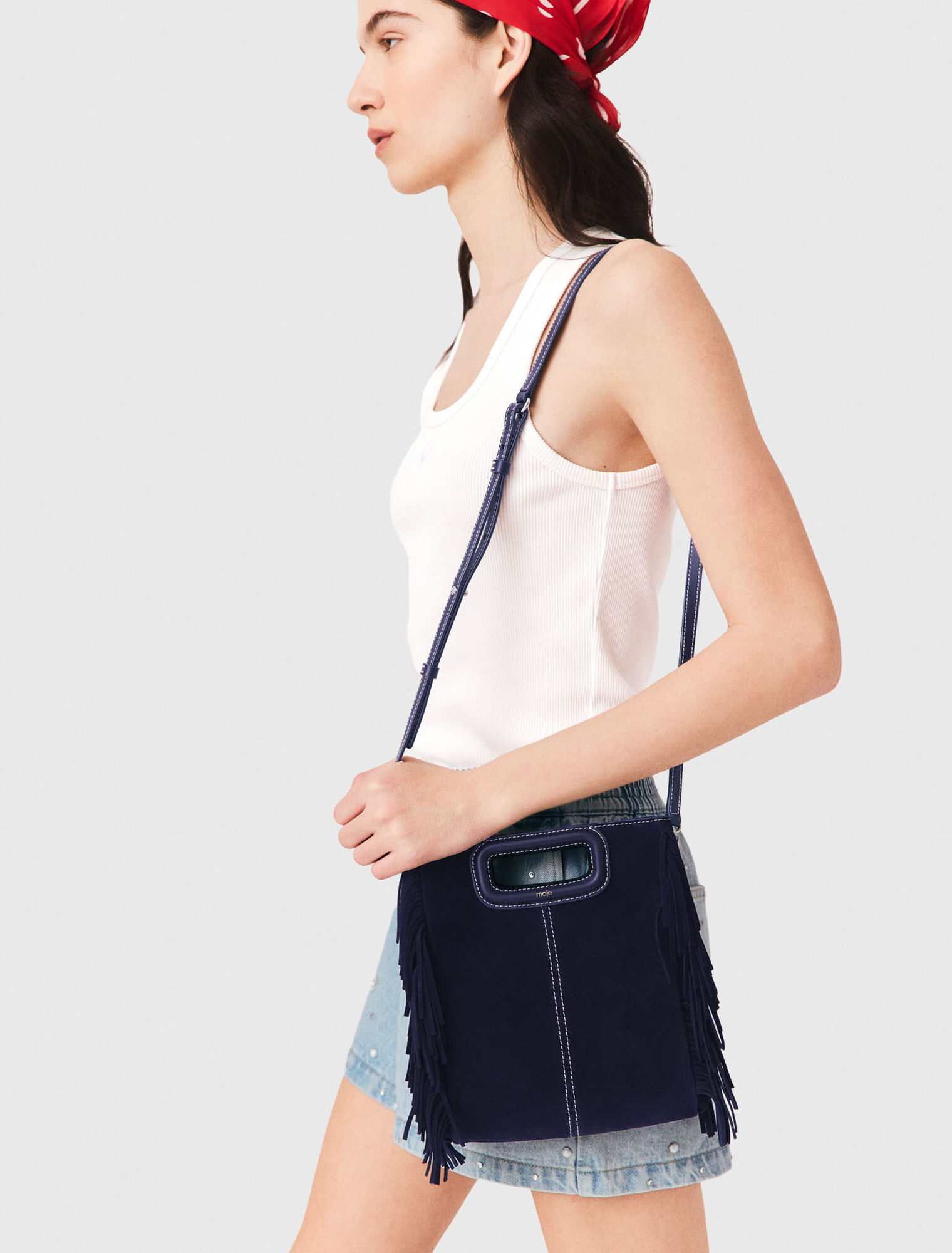Sac M en su&egrave;de surpiqu&eacute;e
