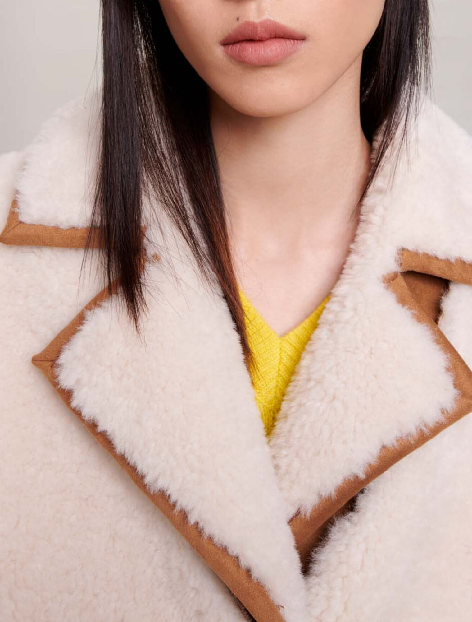 Manteau long patchwork