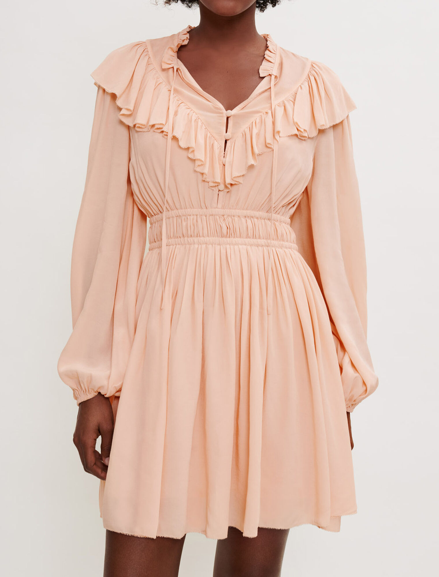Robe courte à volants