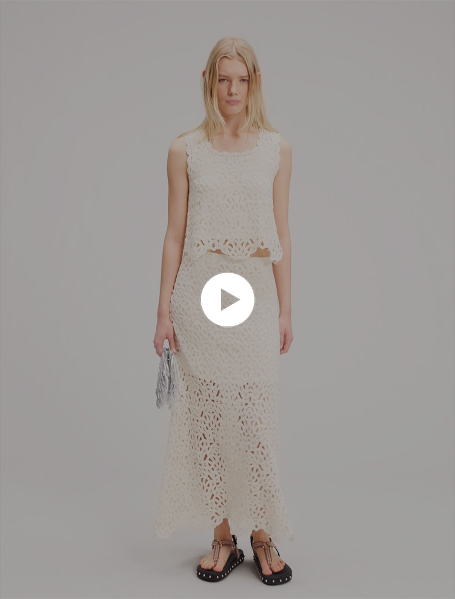 Long crochet skirt
