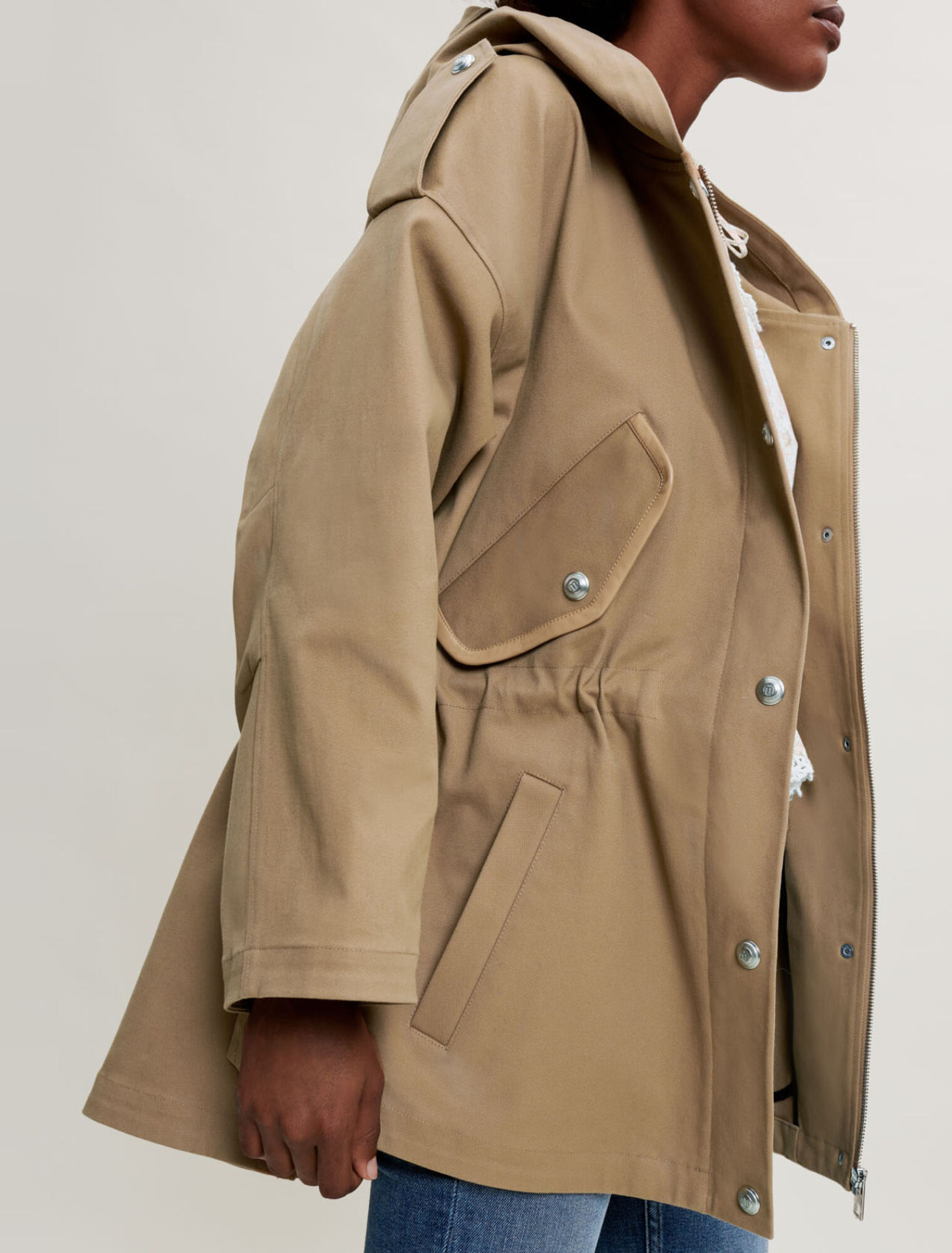 Manteau oversize en coton 