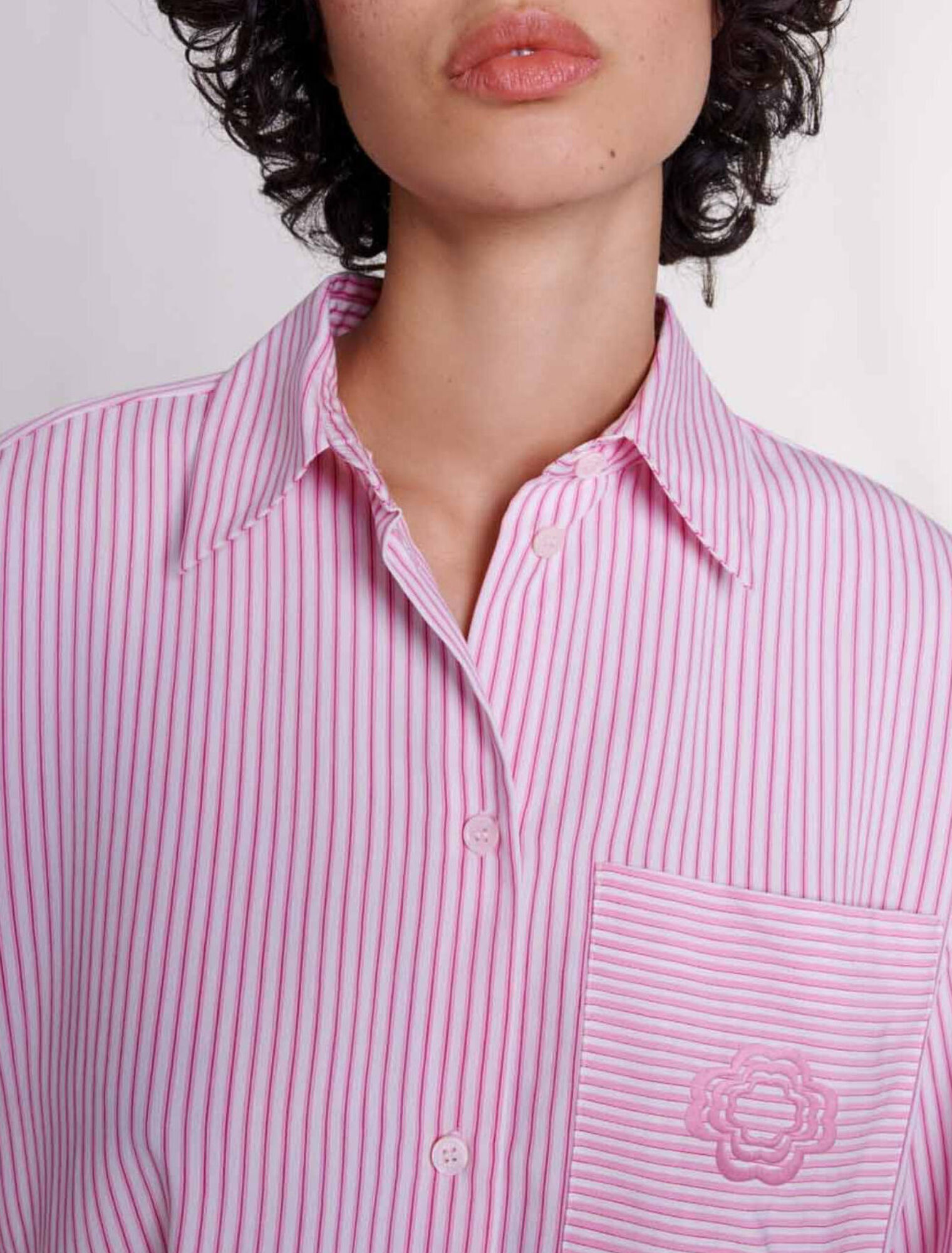 Robe chemise à rayures