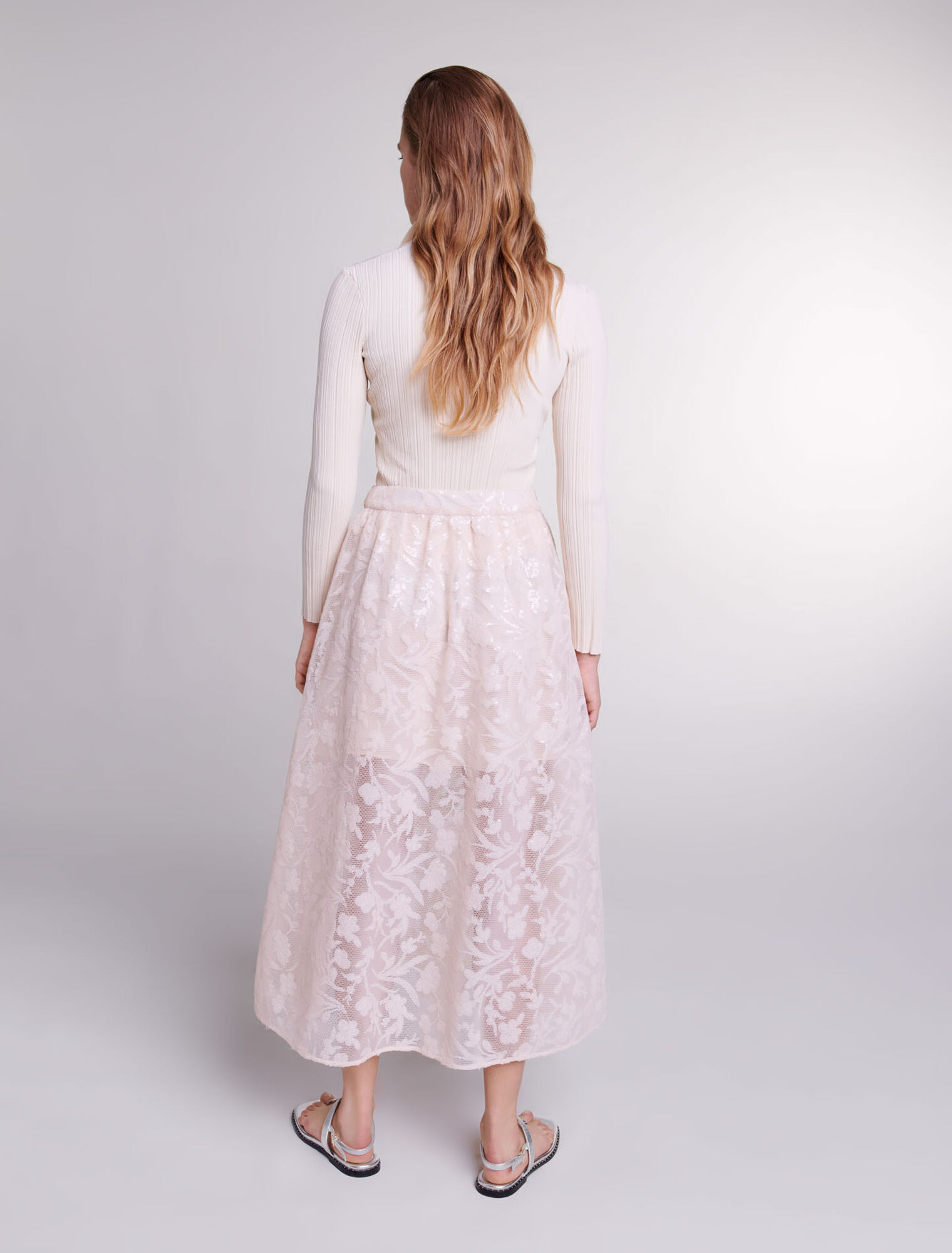 Jupe longue à sequins