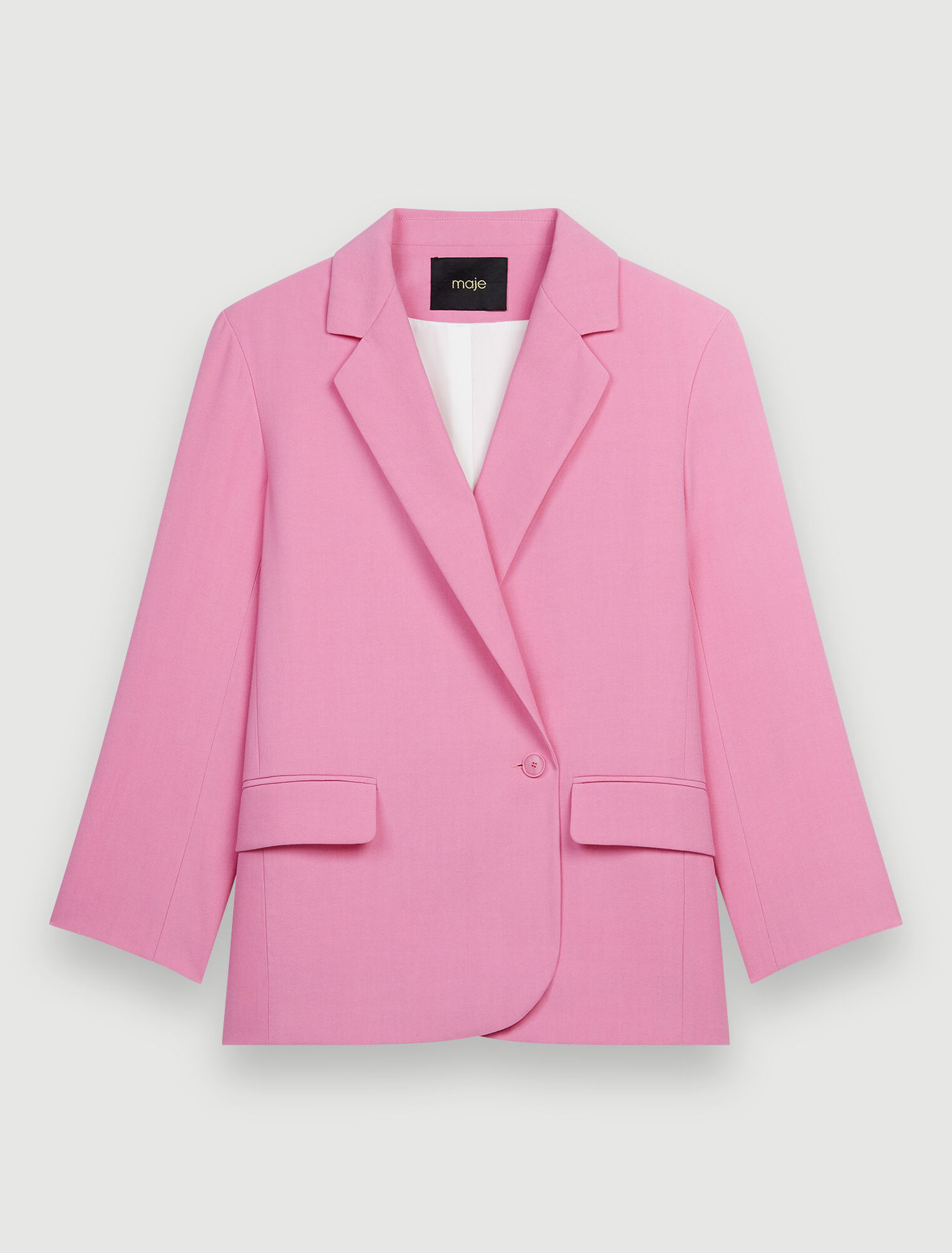 Fluid, loose-fitting tailored jacket