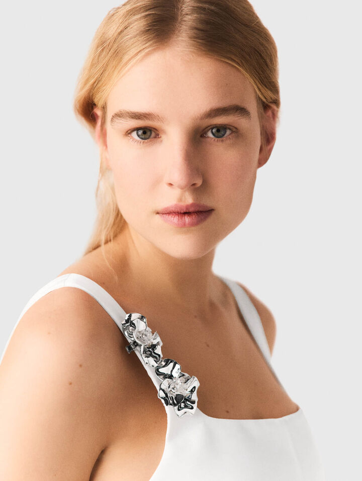 Robe courte en satin