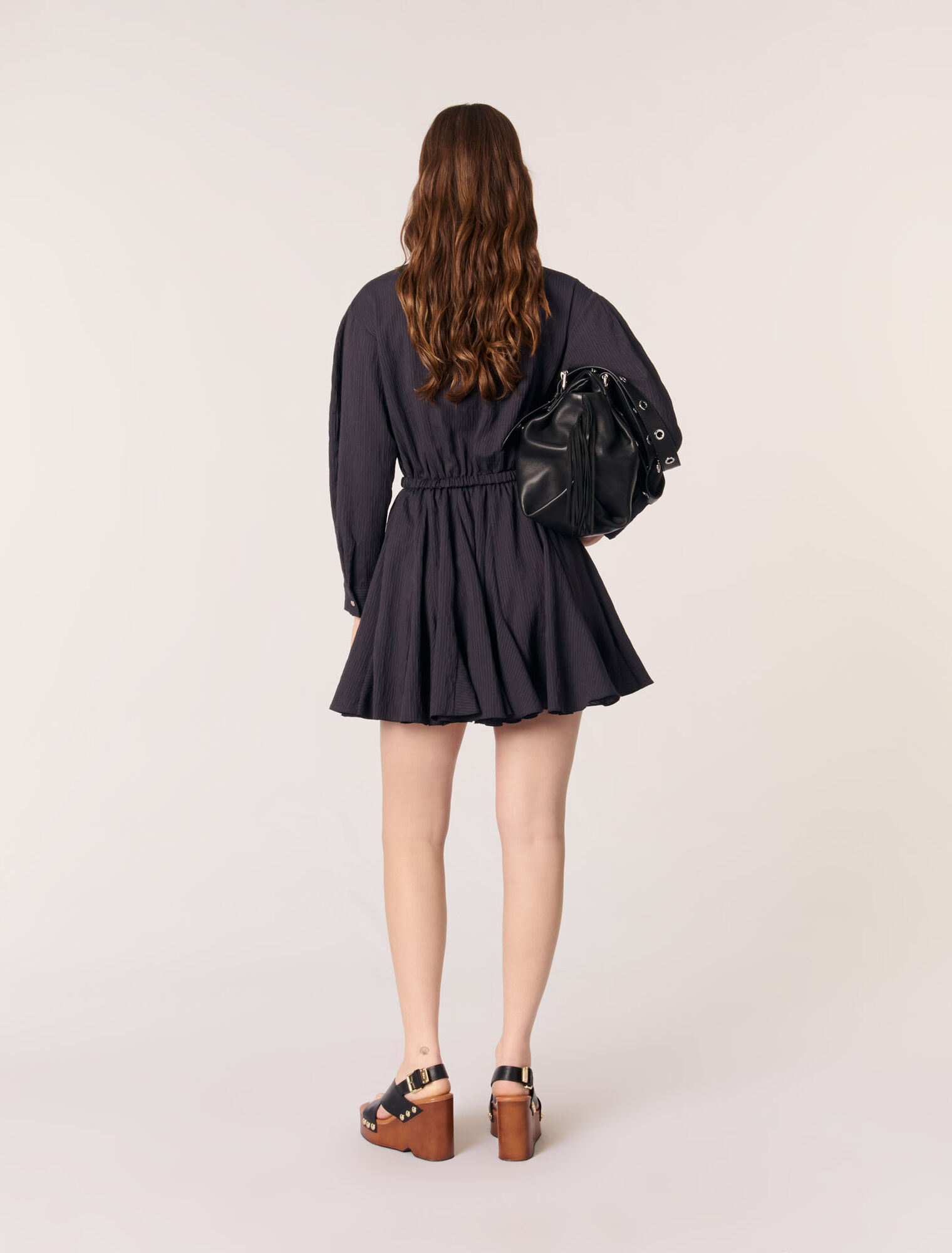 Robe courte en crêpe