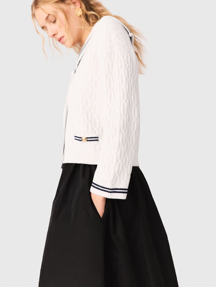 Jupe longue avec taille contrast&eacute;e