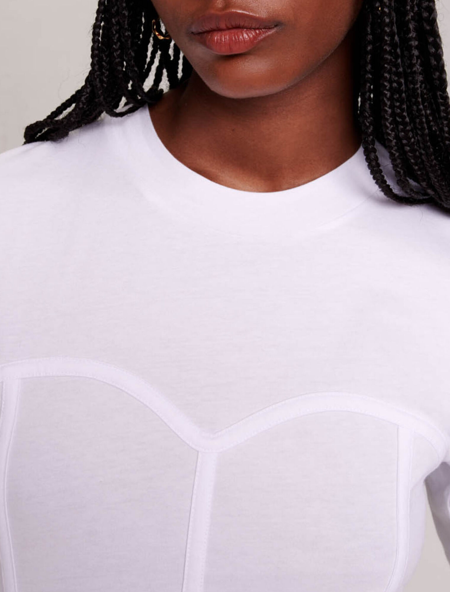 Corset-effect T-shirt