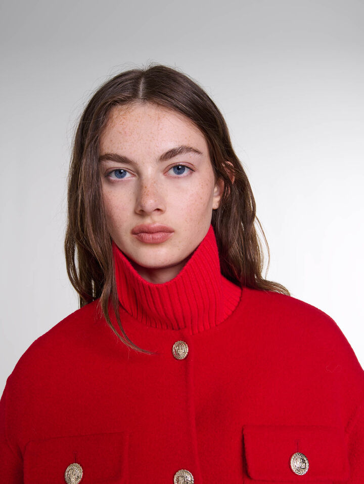 Veste double face ceinturée