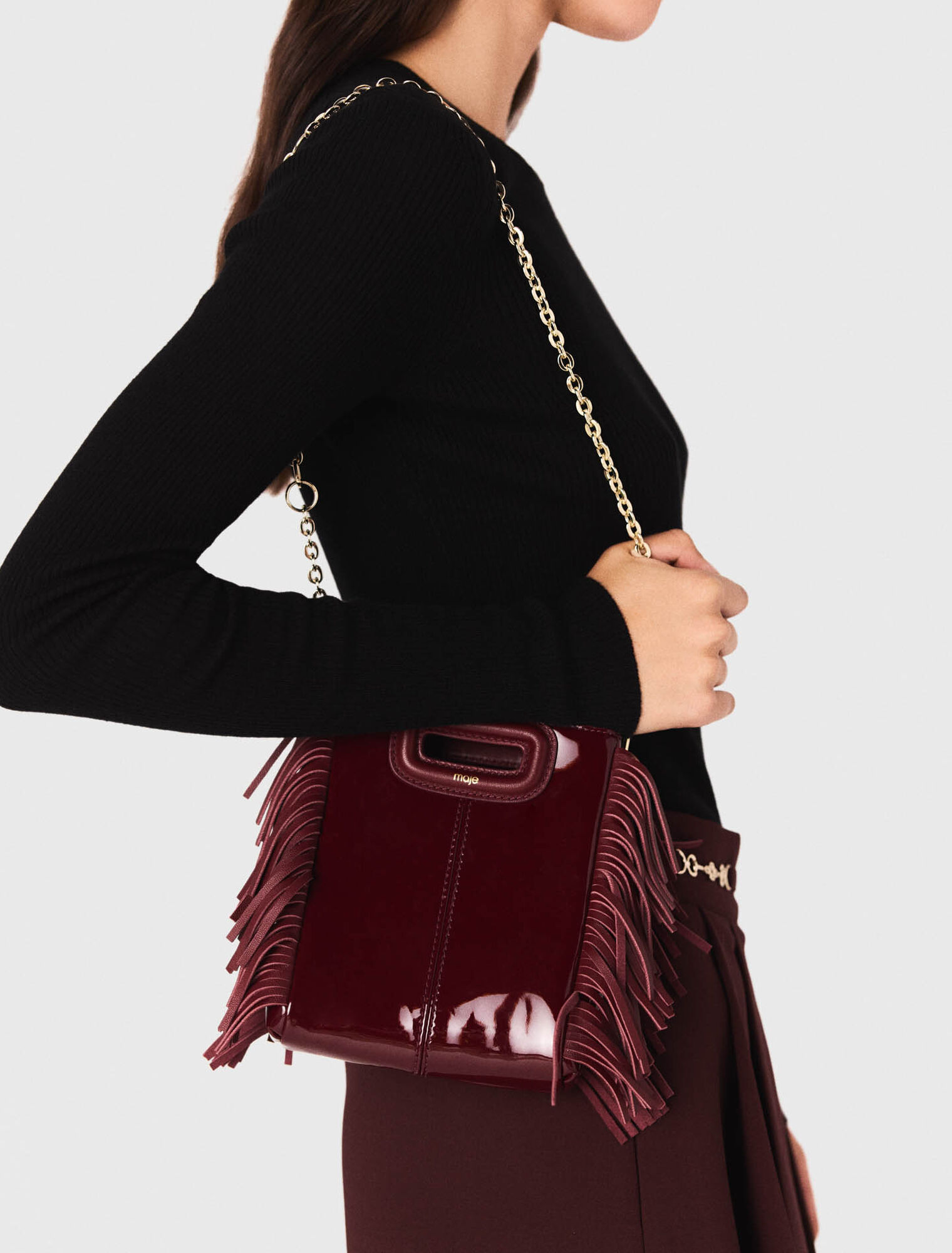 Sac M mini en cuir lisse