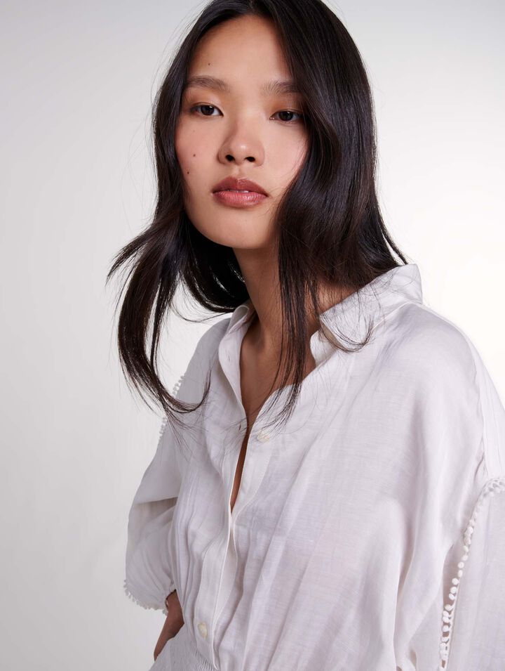 Robe courte en patchwork de coton