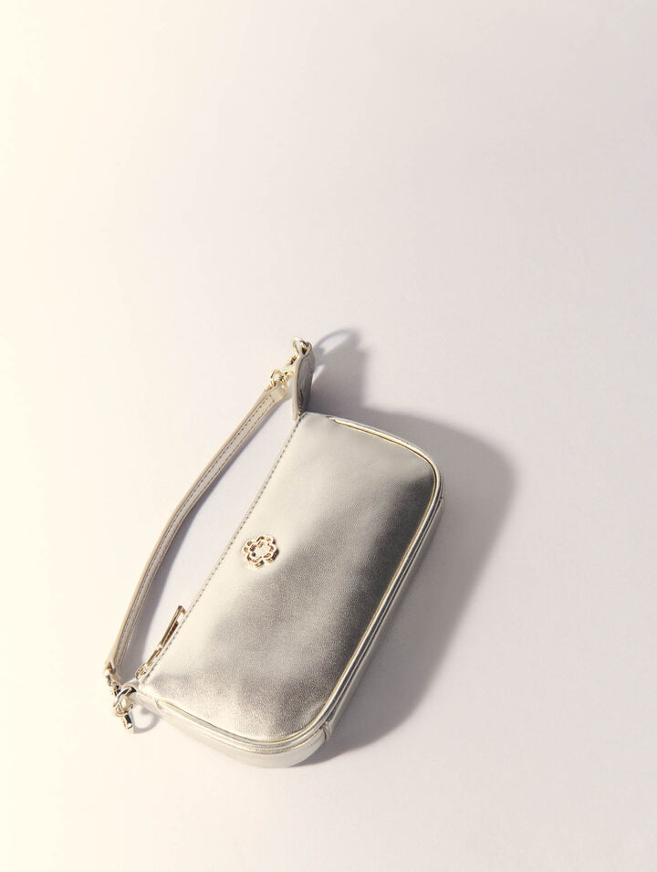 Sarah pouch en cuir métalisé