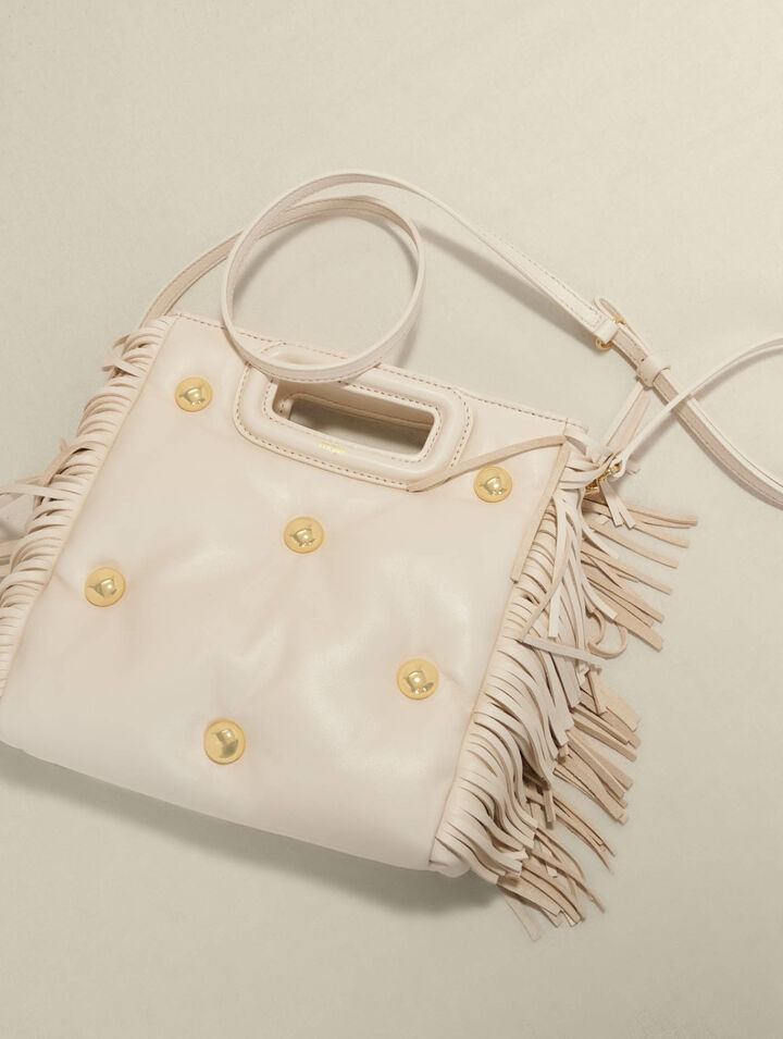 Leather M bag padded with studs