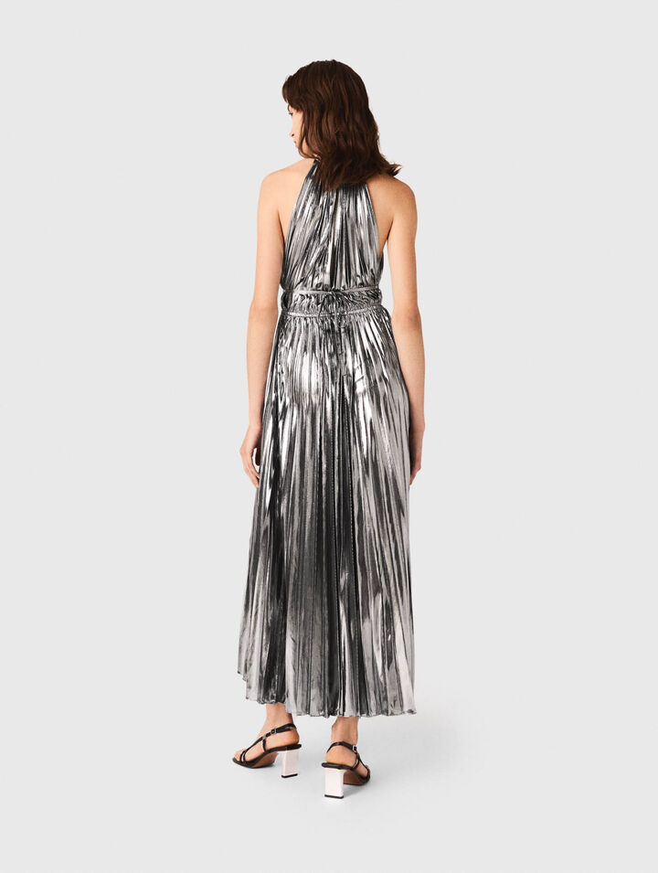 Pleated maxi dress