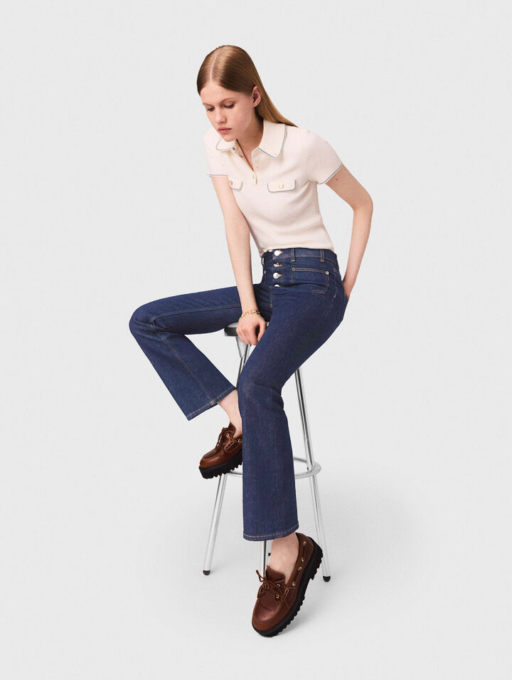 Jean denim à poches