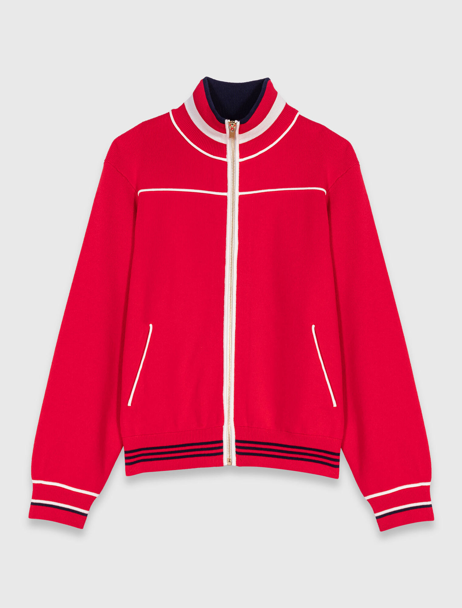 Cardigan zippé et taille élastiquée
