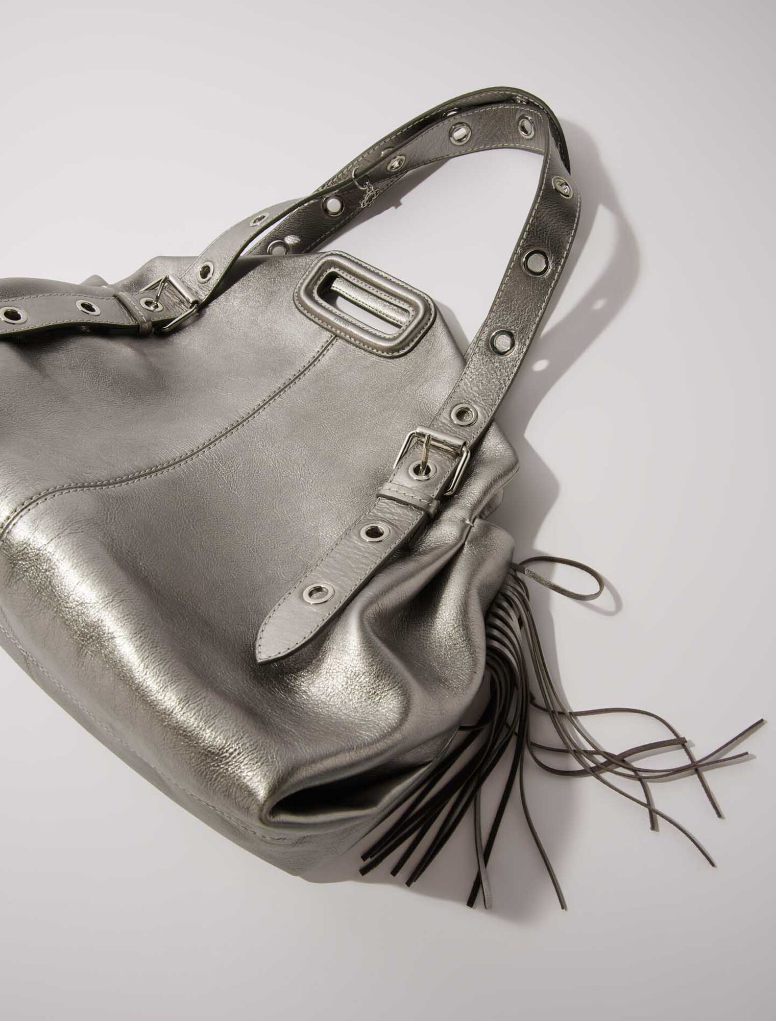Metallic leather Miss M XL bag