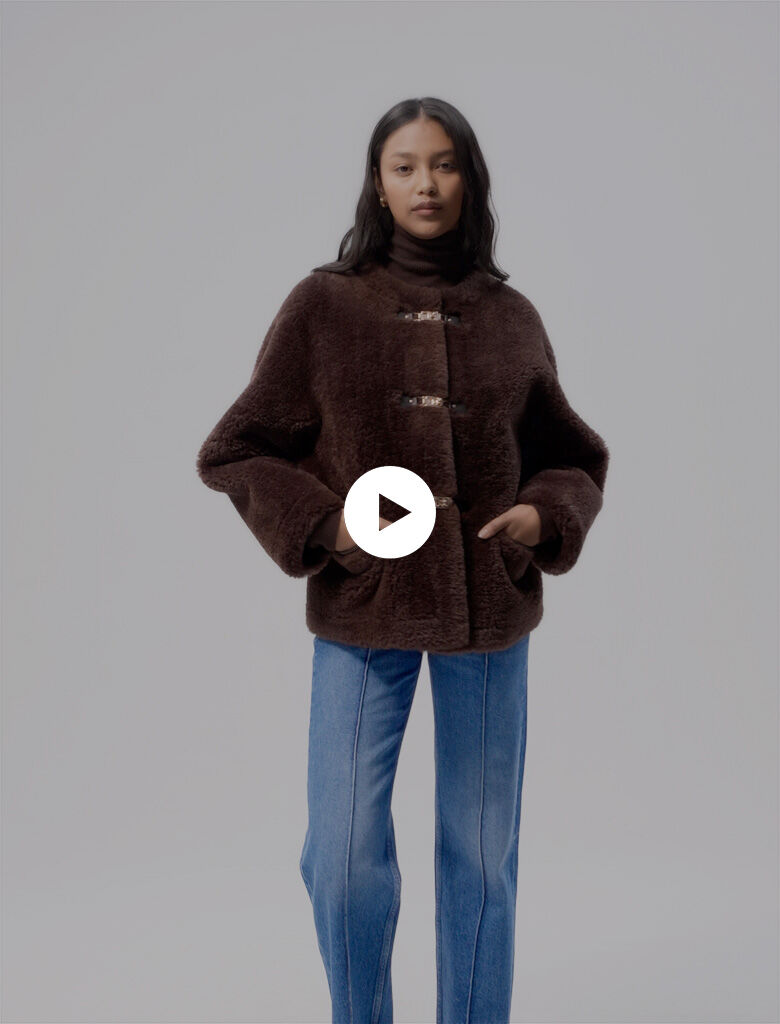 Manteau maje fourrure clearance