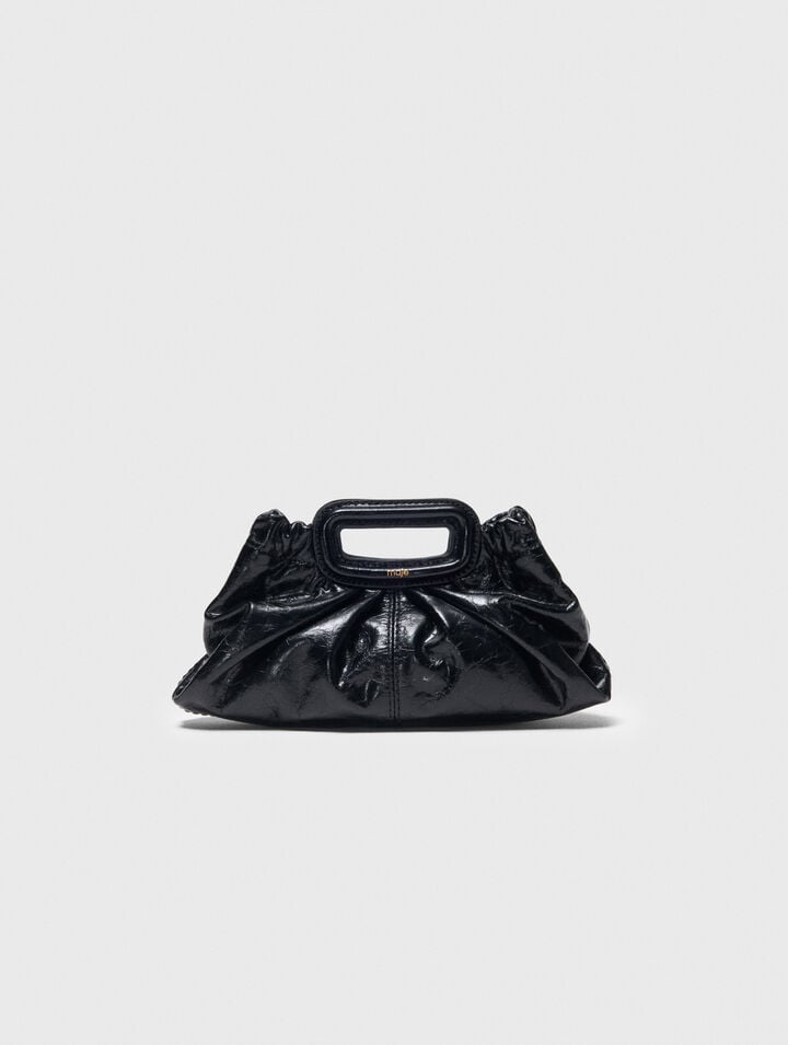 Mini clutch en cuir craquelé