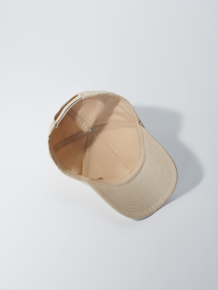 Linen and cotton cap