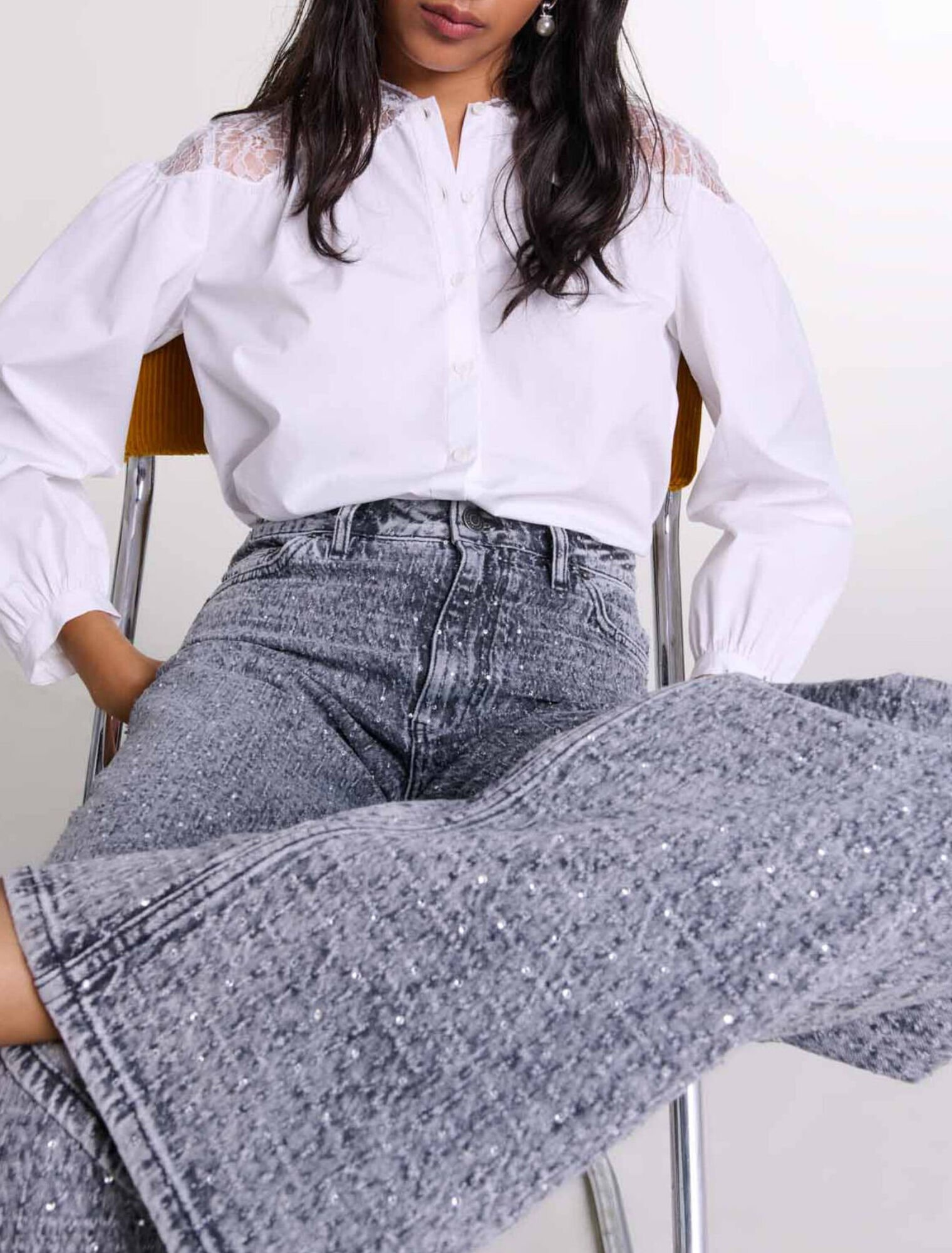 Jean orn&eacute; de strass