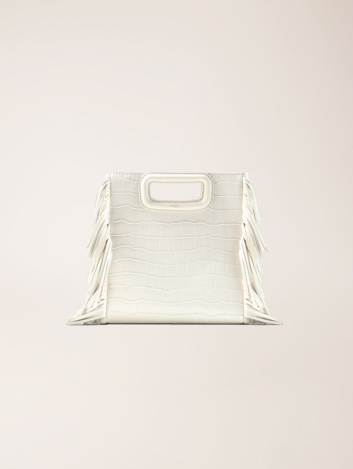 M bag in crocodile-effect leather