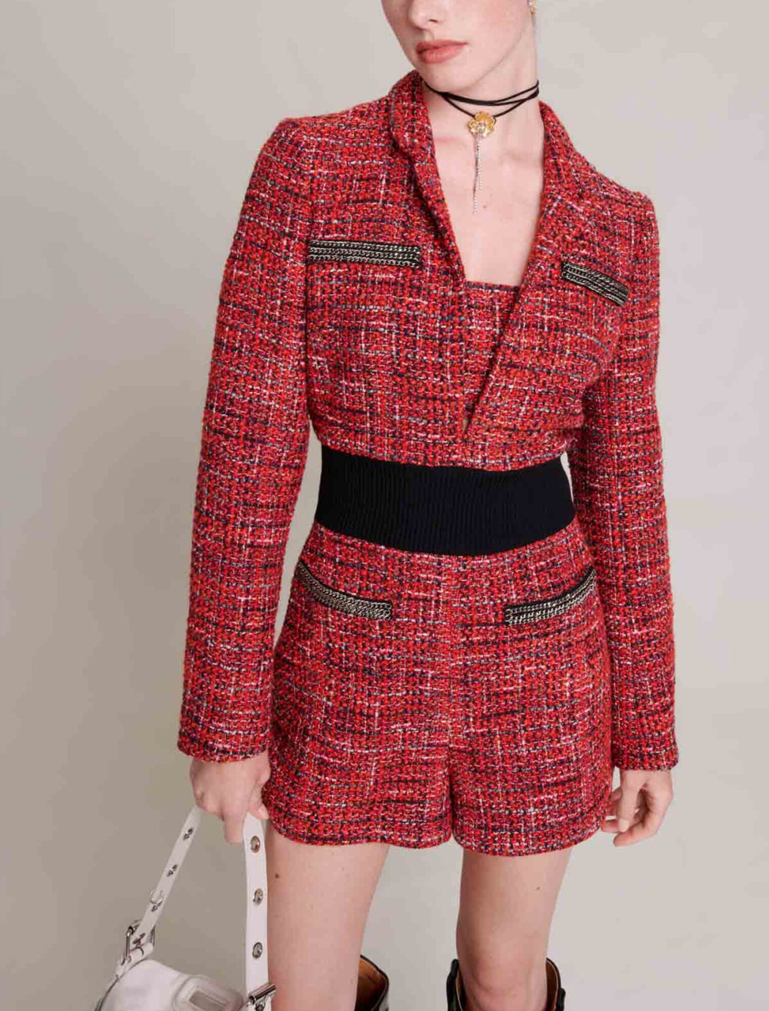 Combishort en tweed
