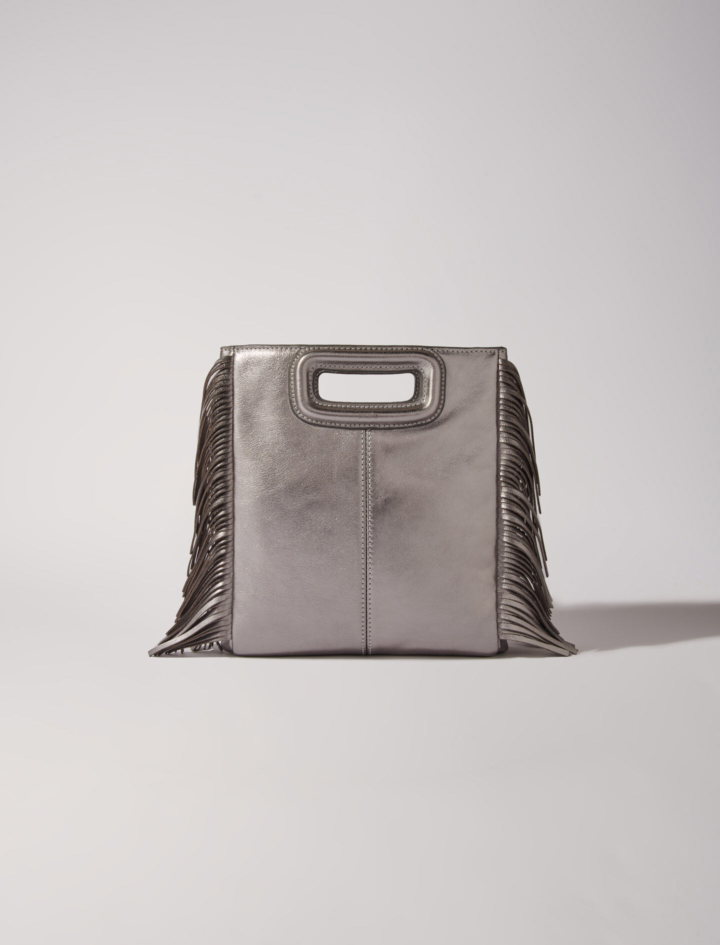Sac M en cuir gun metal