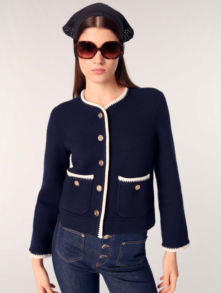 Cardigan en laine mélangée