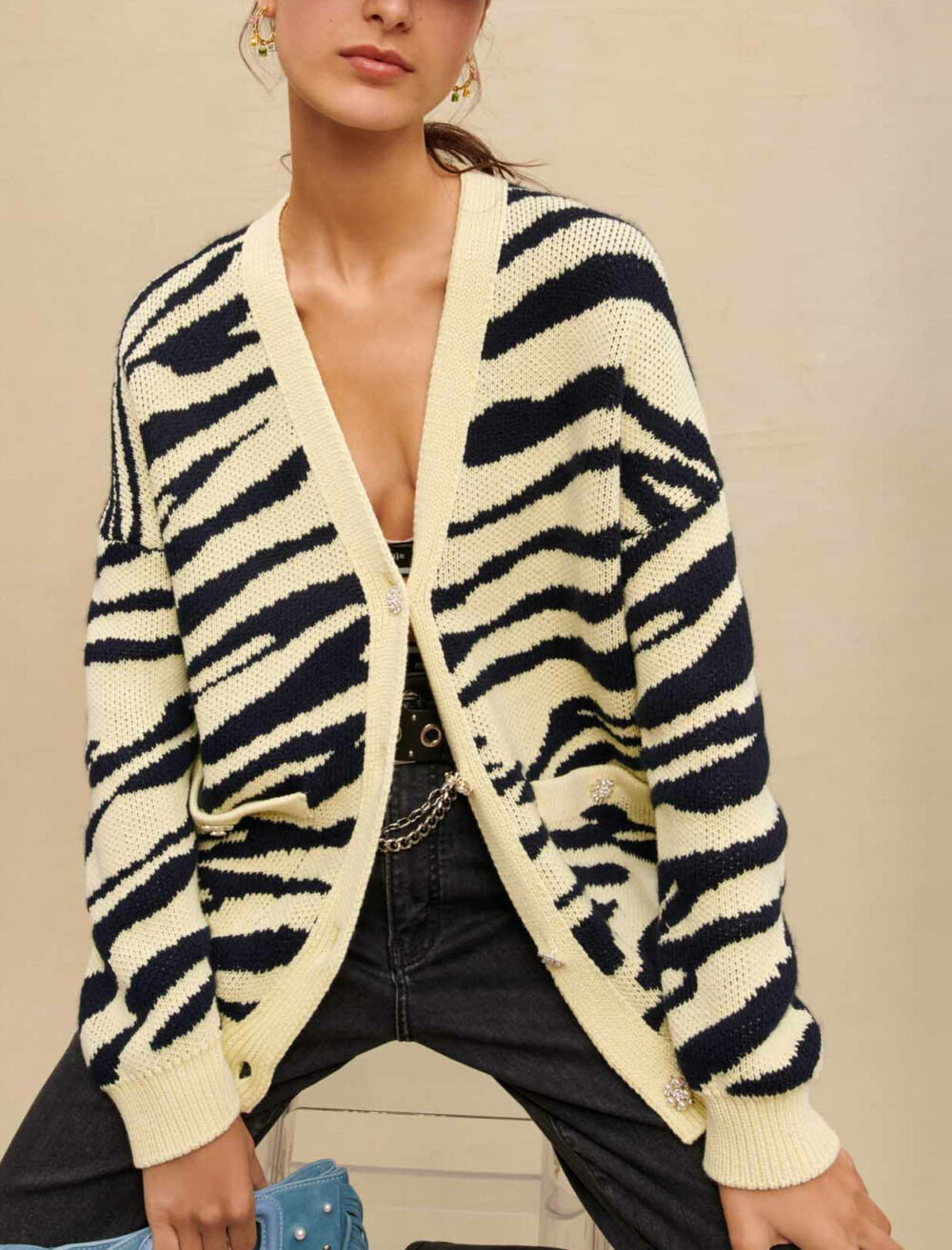 Maje yellow cardigan discount