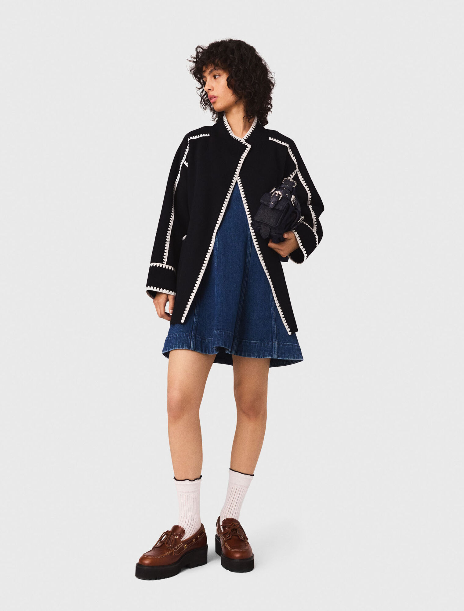 Manteau court double face