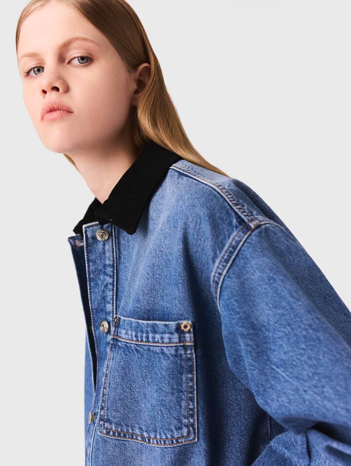 Veste en jean délavé
